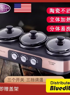 Nostalgia Electrics TSC15电炖锅家用煲汤锅煮粥神器炖盅全自动