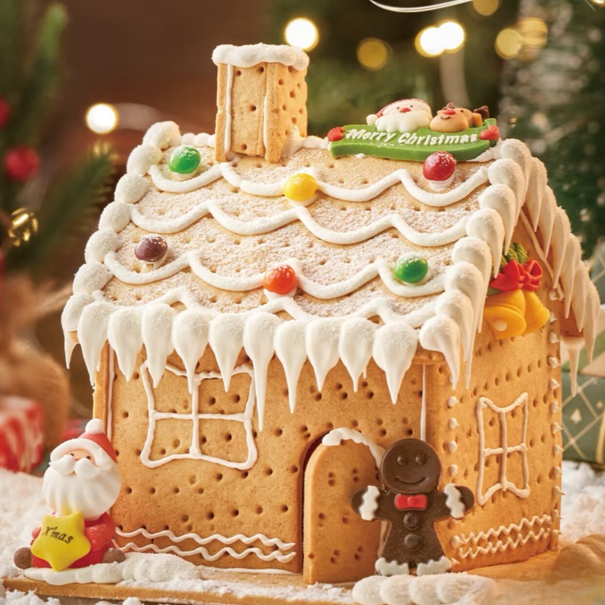 圣诞手工DIY姜饼屋饼干糖霜姜饼曲奇亲子活动组装材料包半成品