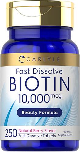 美国代购Biotin 10000mcg | 250 Fast Dissolve Tablets | Max St