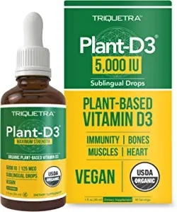 美国代购PlantD3 Organic Vitamin D3 5000IU Vegan Max