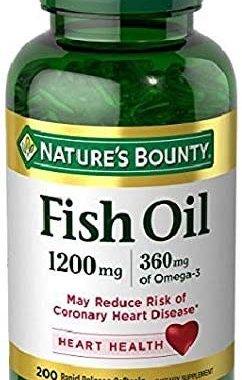 美国代购Fish Oil, Supports Heart Health, 1200 Mg, Rapid Rele