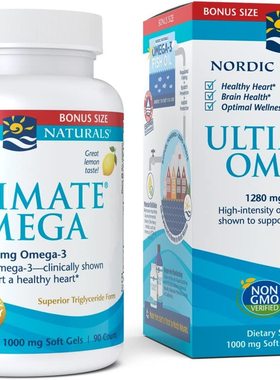 美国代购Nordic Naturals Ultimate Omega, Lemon Flavor - 90 So