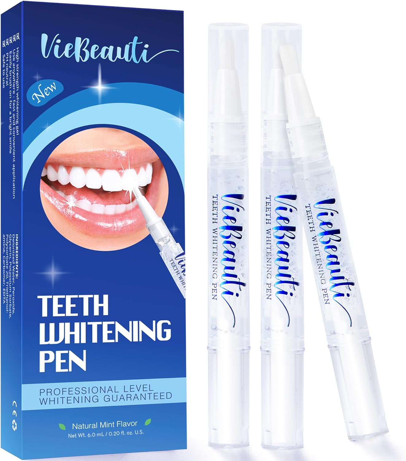 美国代购VieBeauti Teeth Whitening Pen (3 Pcs), 30+ Uses, Eff