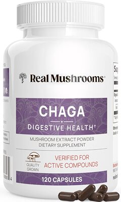 美国代购Real Mushrooms Chaga Capsules - Organic Mushroom Sup
