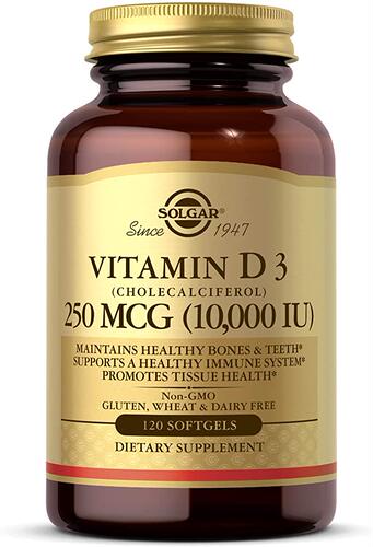 Solgar Vitamin D3 Cholecalciferol 250 MCG 10000 IU