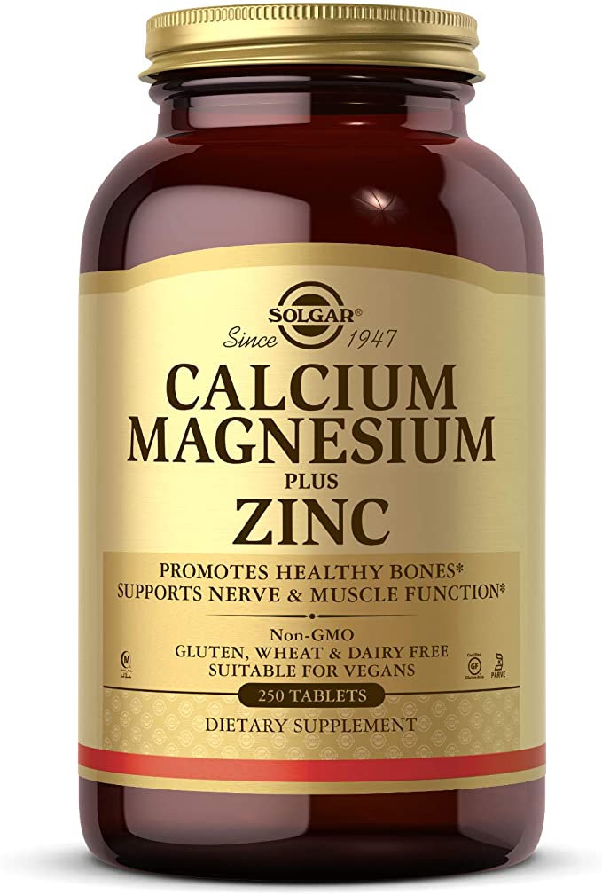 代购Solgar Calcium Magnesium Plus Zinc, 250 Tablets