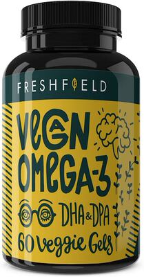 Freshfield Vegan Omega 3 DHA Supplement: Premium Alg