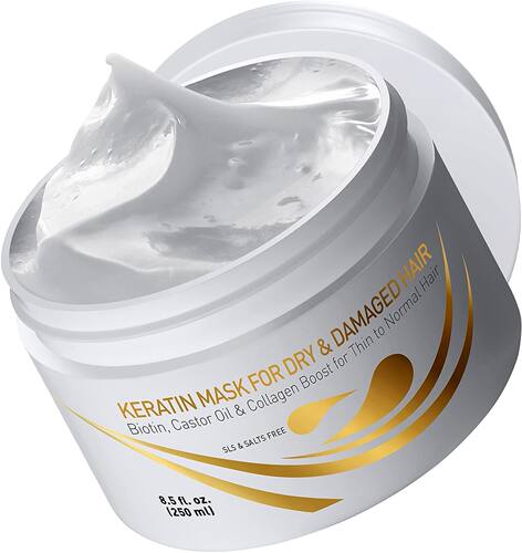 美国代购Vitamins Keratin Hair Mask Deep Conditioner - Biotin