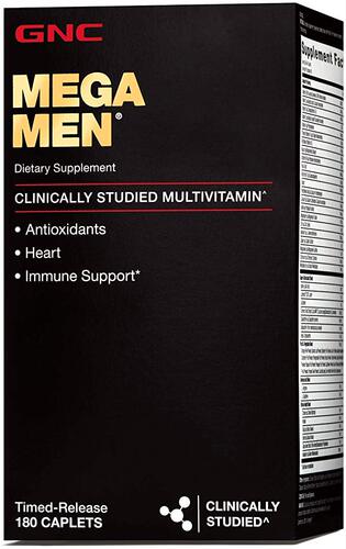 美国代购GNC Mega Men Multivitamin for Men, 180 Count, Antiox