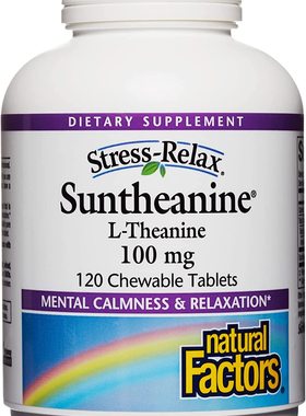 美国代购Stress-Relax Chewable Suntheanine L-Theanine 100 mg