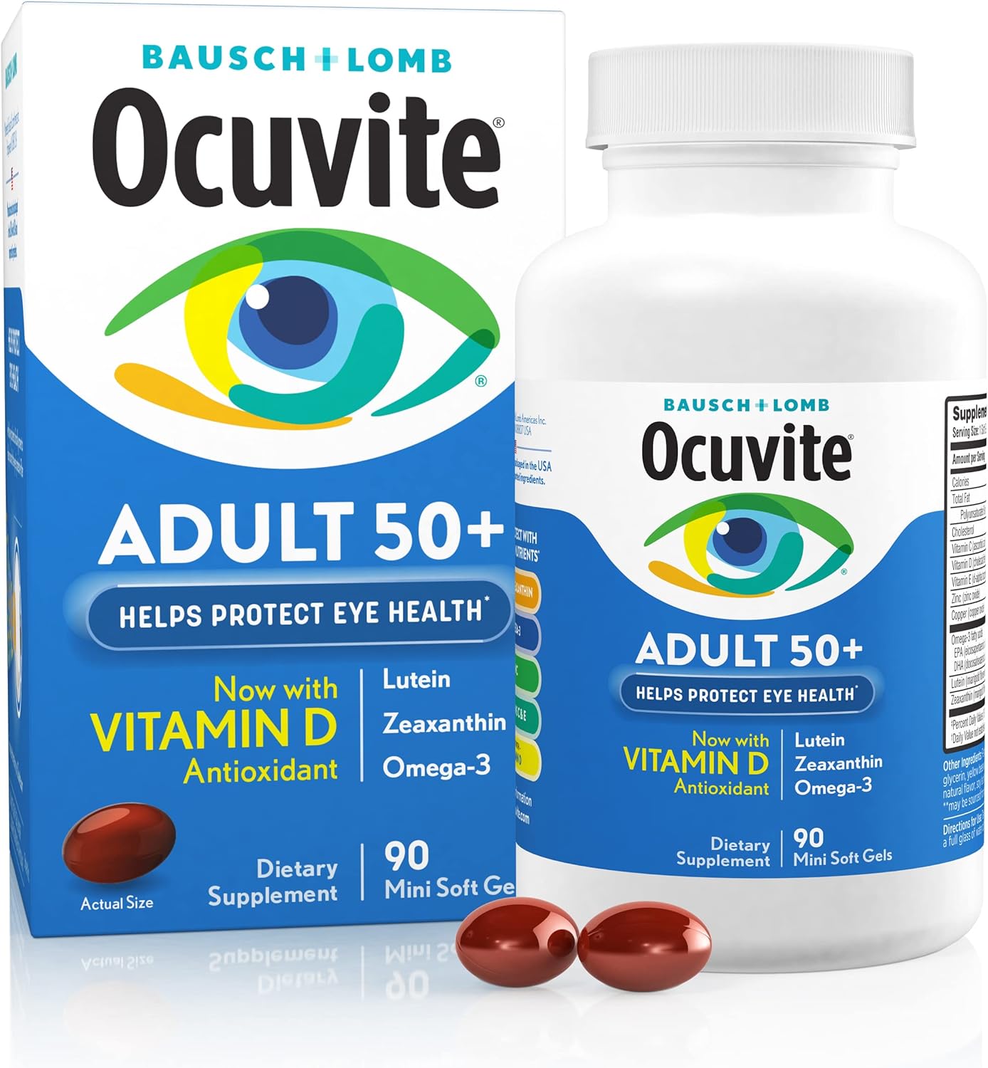 美国代购Bausch + Lomb Ocuvite Adult 50+ Vitamin & Mineral Su