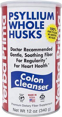美国代购Yerba Prima Psyllium Whole Husks, 12-Ounce