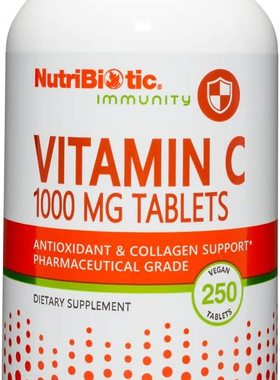 美国代购NutriBiotic - Vitamin C 1000 Mg, 250 Count Tablets |