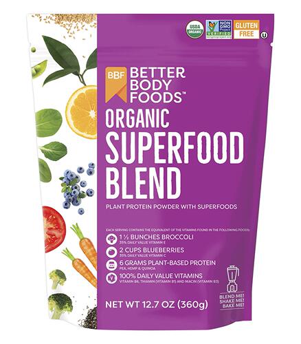 美国代购BetterBody Foods Organic Superfood Powder with Prote