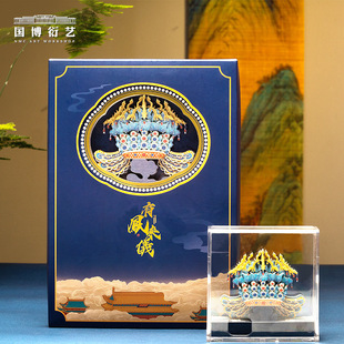 魔纸屋凤冠纸雕笔记本国博文创有凤来仪国潮风博物馆盖章打卡本子