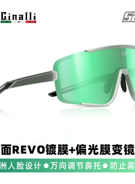 Cinalli 24款SG200全天侯偏光彩膜变色骑行眼镜 跑步防雾风镜近视