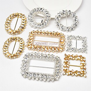 多款式水晶玻璃钻扣礼服连衣裙腰带扣衣角打结扣收腰神器丝巾扣环