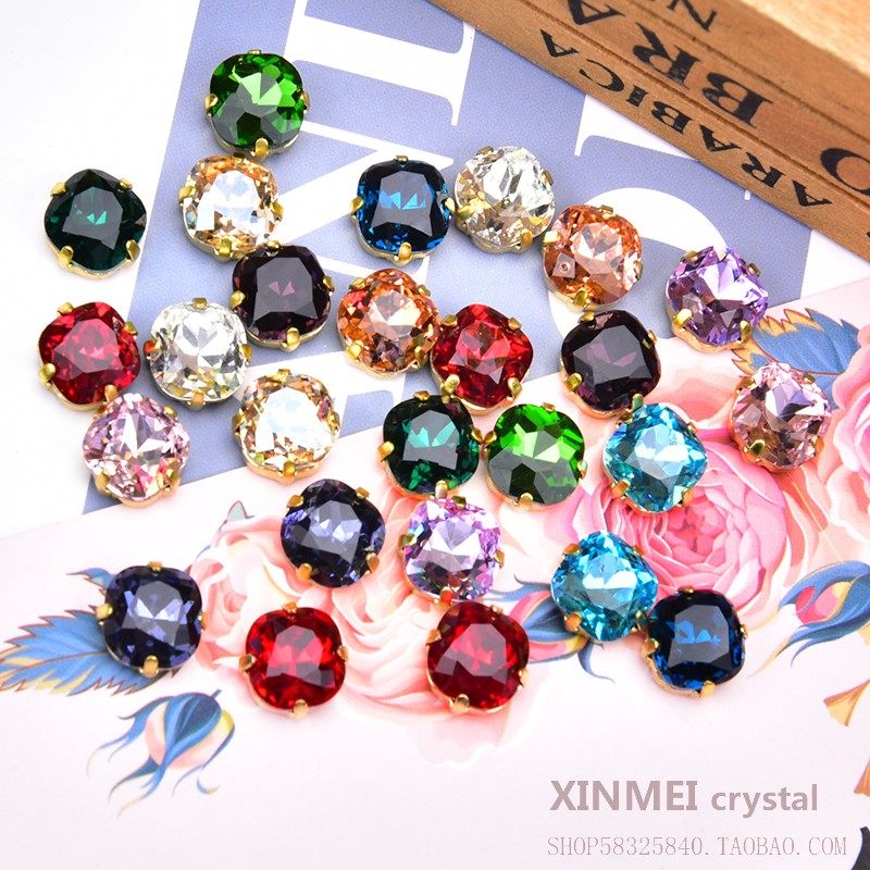 高档k9手缝钻水晶钻10mm圆角尖底水钻仿奥钻服装鞋花钻装饰衣服