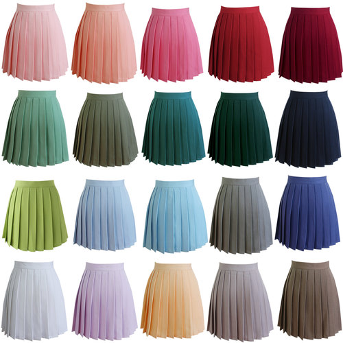 百褶裙学生裙英伦高腰短裙日系