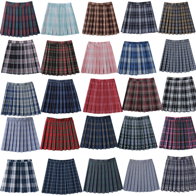 涵素诗百褶裙日系半身短裙