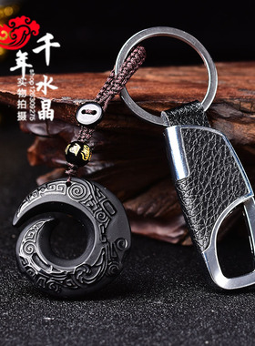 2026年黑曜石时来运转吊坠平安扣轮回扭转乾坤项链男女