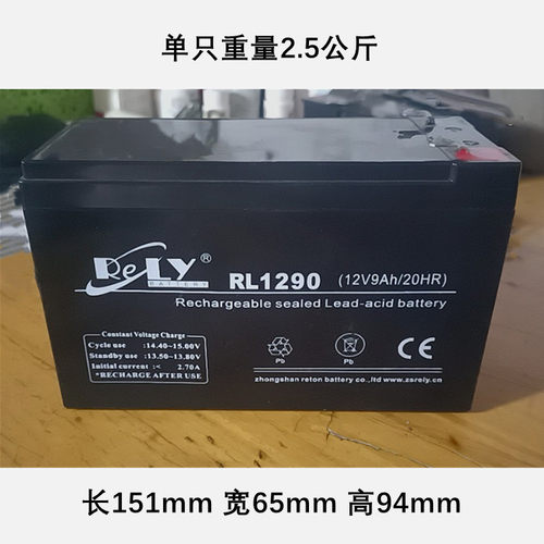 RELY邦华蓄电池RL1290免维护12V9AH/20HR船用应急照明消防电梯UPS