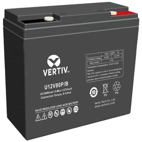 艾默生UPS铅酸免维护蓄电池 U12V75P/B(12V17Ah) 机房专用可延时