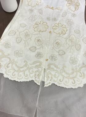 布谷-2026夏上新重工钉珠拼欧根纱国风马甲G348-A8903