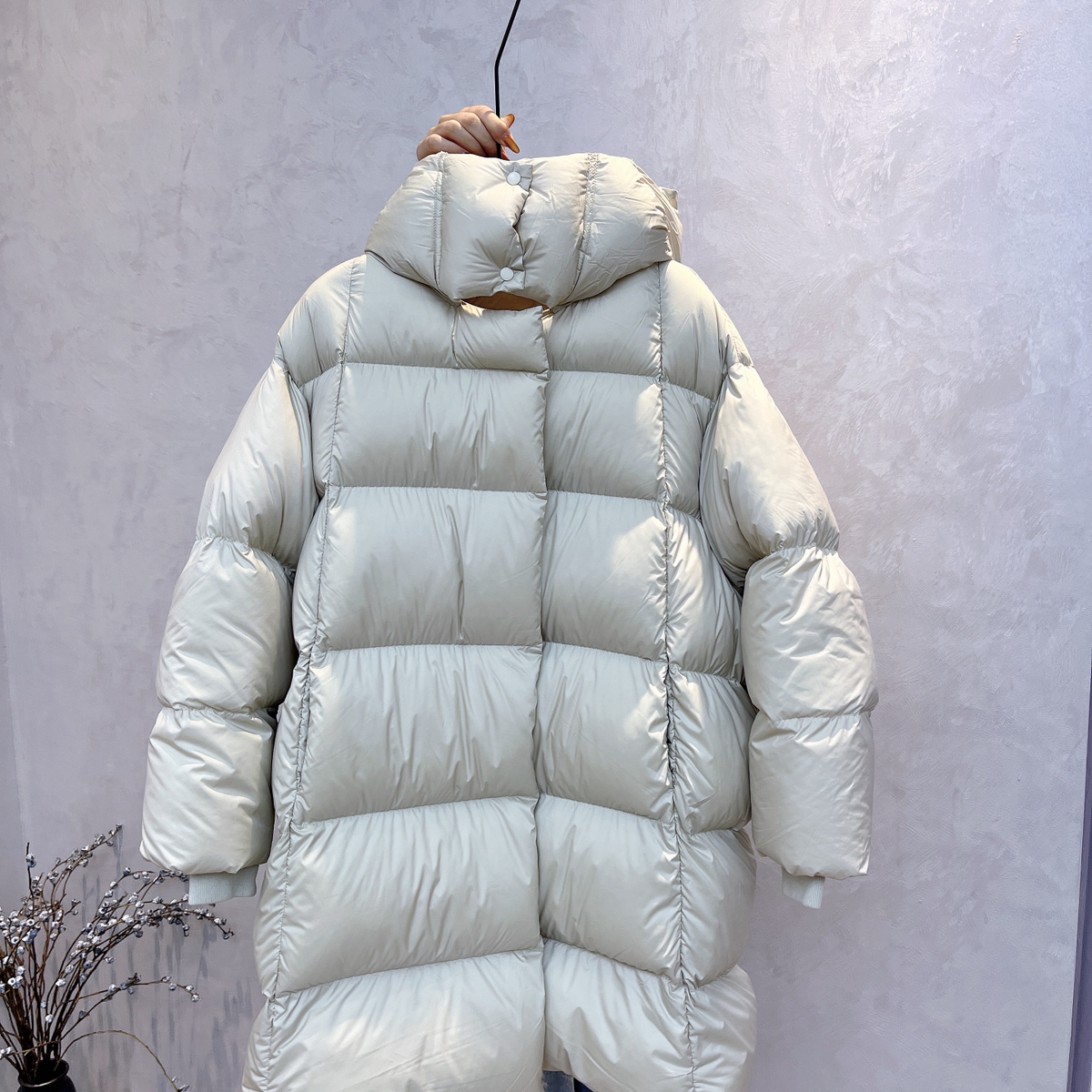 MOM泡芙中长款时尚舒适保暖羽绒服外套2388-D