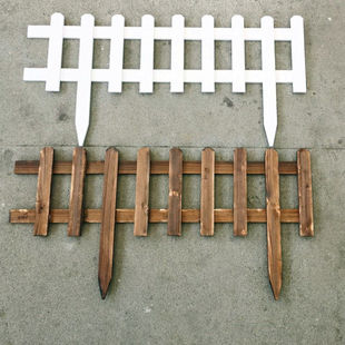 户外防腐木栅栏围栏篱笆农村院子花园花圃田园护栏菜地白色