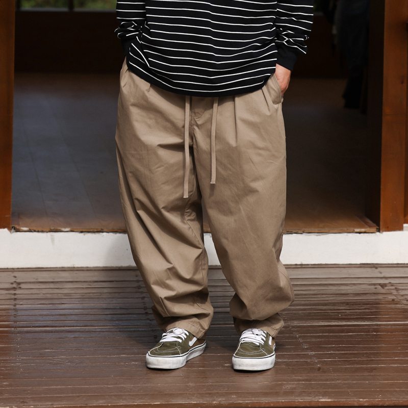 日系男士宽松长裤休闲长裤