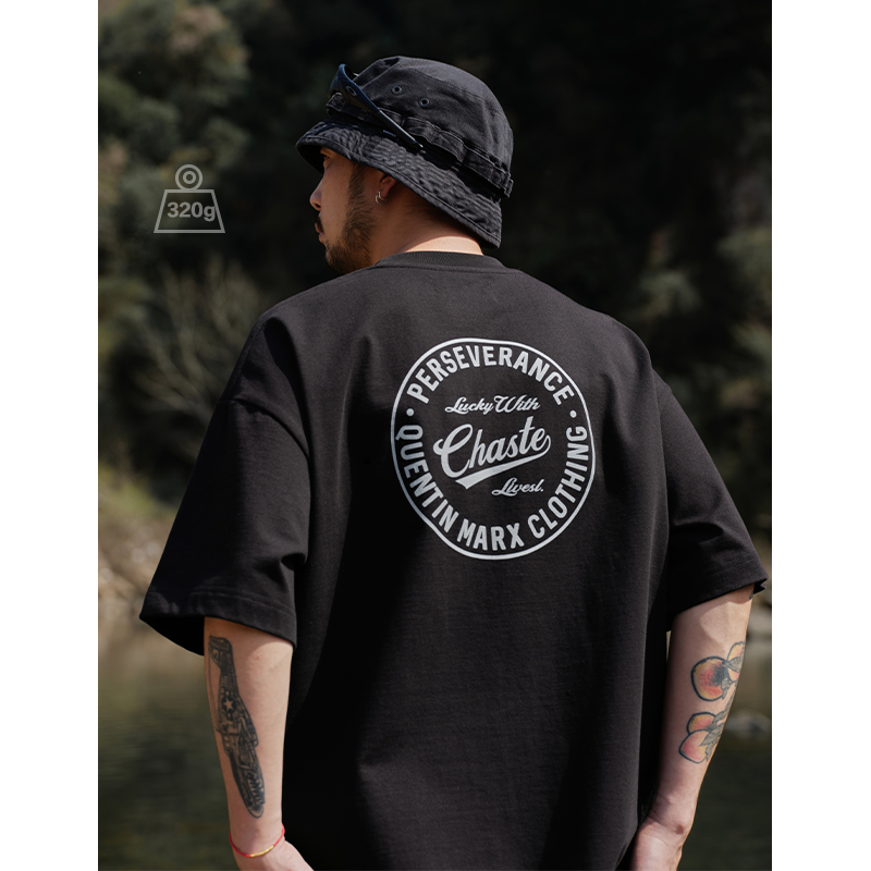 复古重磅T恤短袖男夏季潮