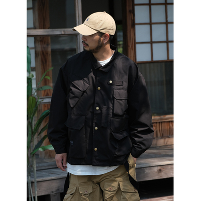 日系男士夹克户外冲锋衣宽松