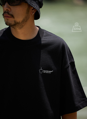 Quentin Marx夏季新品日系男士重磅短袖T恤纯棉宽松休闲潮情侣tee