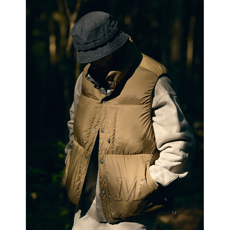 Quentin Marx日系男士两面穿立领羽绒马甲休闲宽松保暖男装外套冬,男装,羽绒马甲,淘宝优惠券,粉丝福利购,淘宝优惠卷