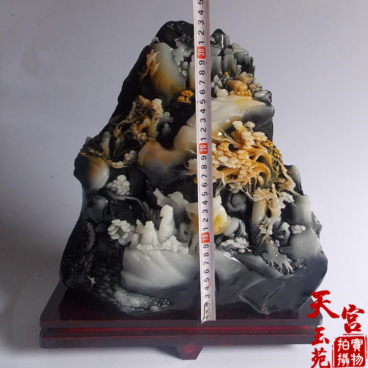 特价仿寿山石雕刻摆件创意礼品仙人指路大摆件电视柜装饰品工艺品