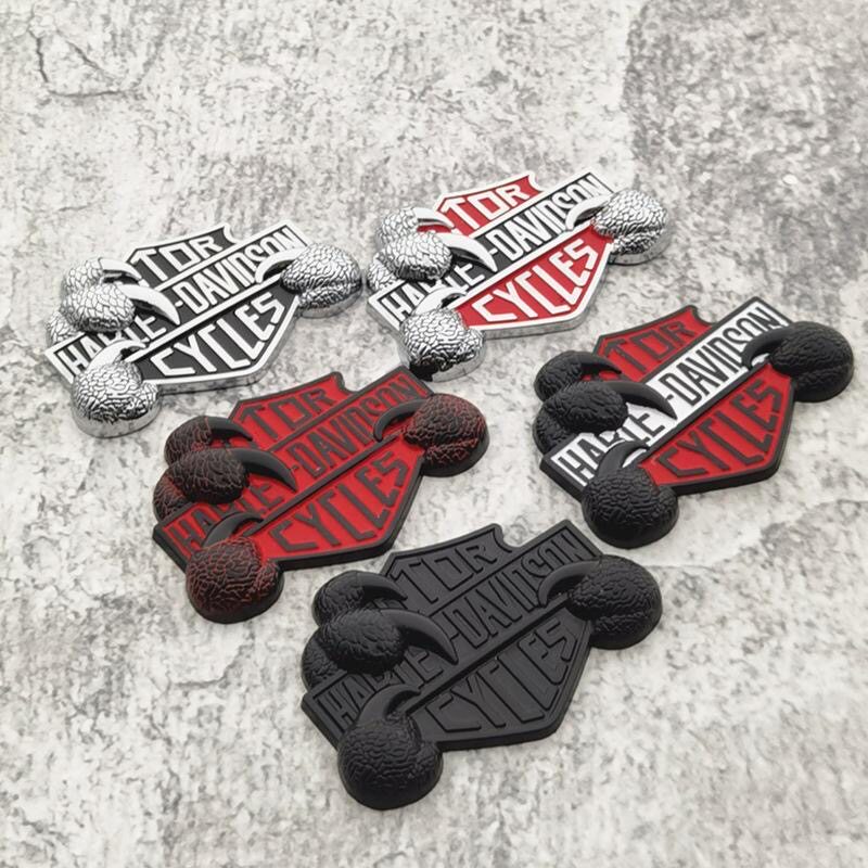 新款汽车改装车标3D立体个性哈雷改装金属贴摩托电动车贴标车身贴