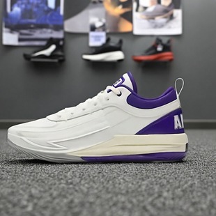 安踏锋芒1STYLE丨皮质男子缓震球鞋防滑耐磨专业实战运动篮球鞋男