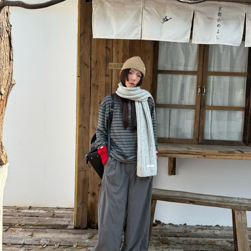 UP ONE-冬上新韩系抽绳加绒工装裤31390