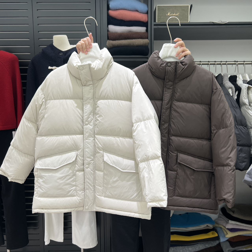 FEIDING-冬上新简约立领宽松绗缝保暖羽绒服外套6813-D6