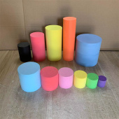 EVA泡沫圆饼圆柱体几何形学生比赛道具机器人软圆棒积木儿童玩具