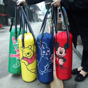 儿童拳击沙袋牛津布PU拳击手套套装海绵轻盈户外体育练武强身家用