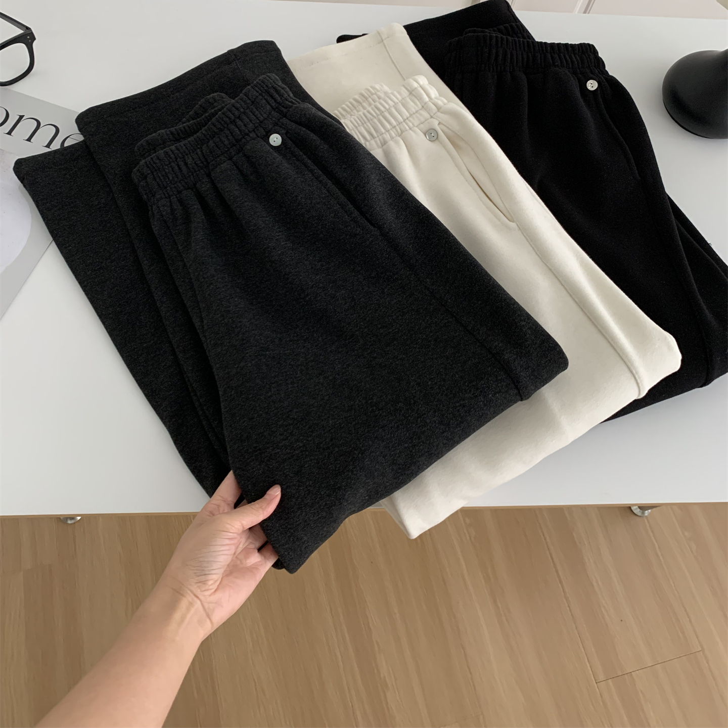 秋冬加绒加厚小个子奶奶裤