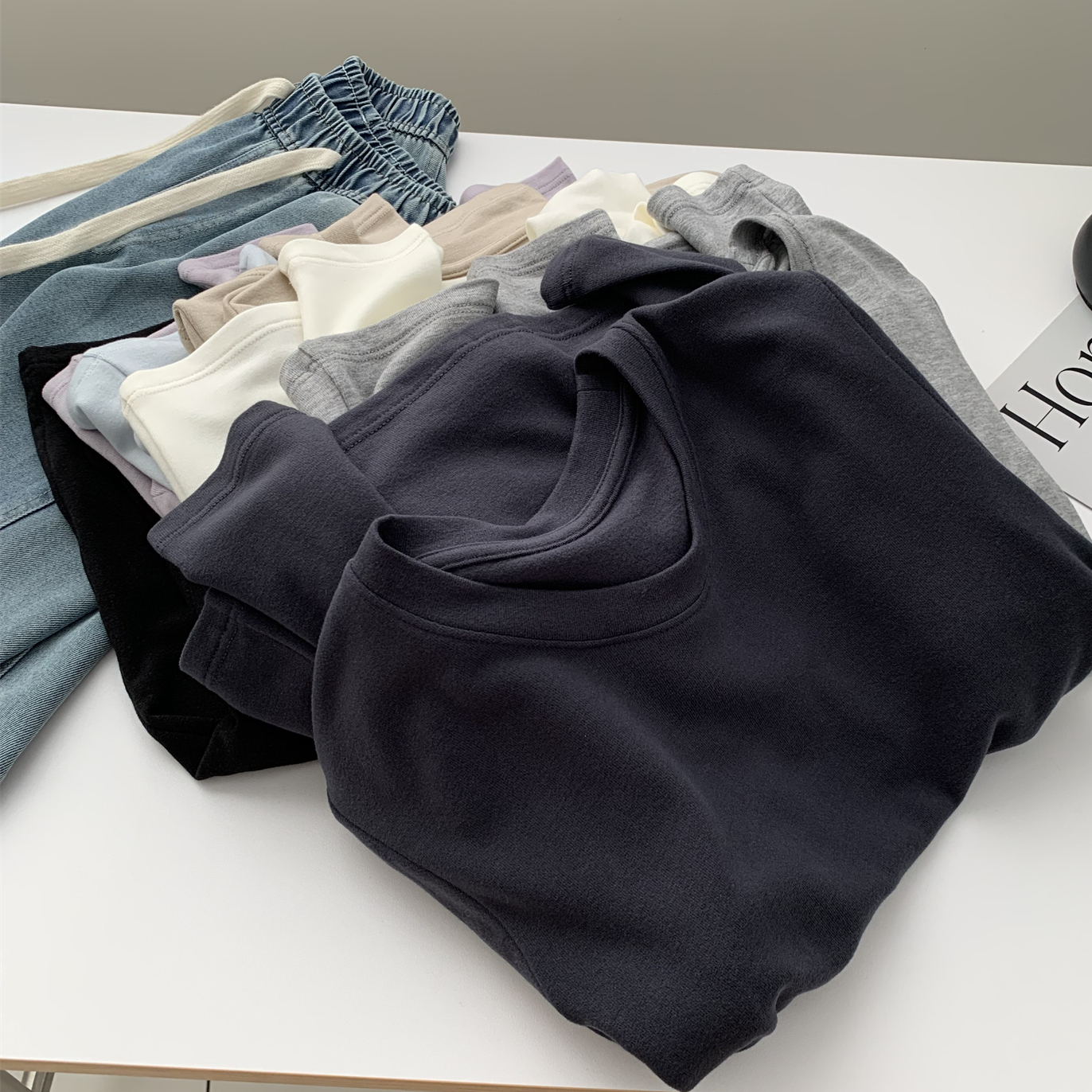 加厚保暖天丝羊毛打底衫