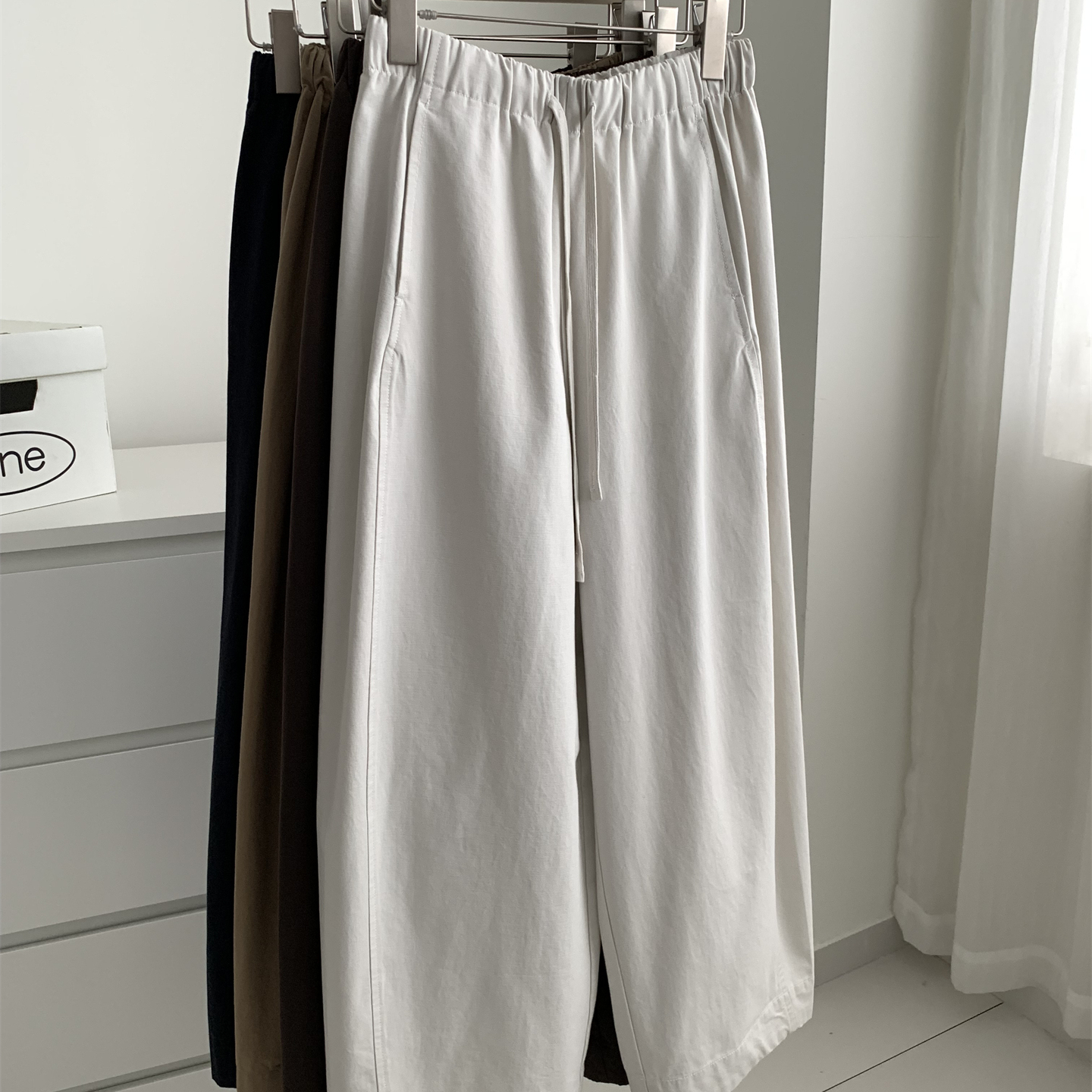 小个子日系阔腿九分奶奶裤