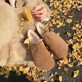 全包勃肯鞋 男款 足弓支撑加绒毛毛鞋 女秋冬雪地靴真皮厚底博肯单鞋