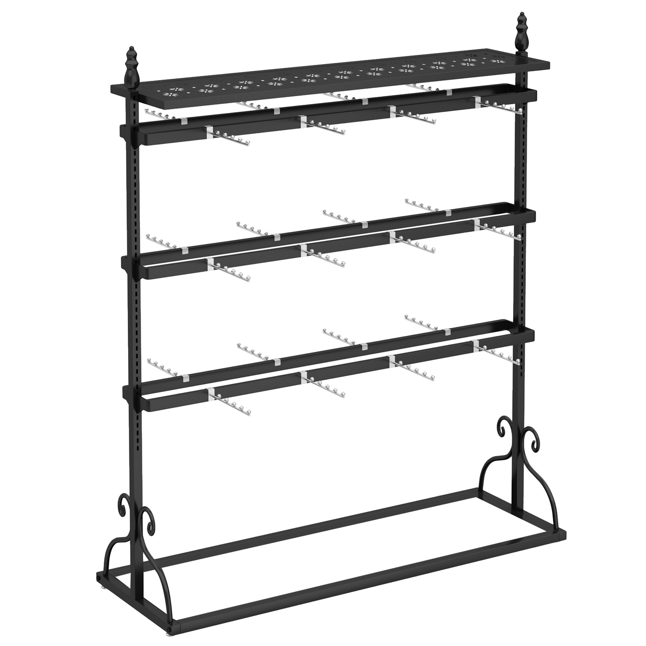 直播间收内衣架展示架可调节童装正挂架多功能拖鞋凉鞋棉鞋陈列架