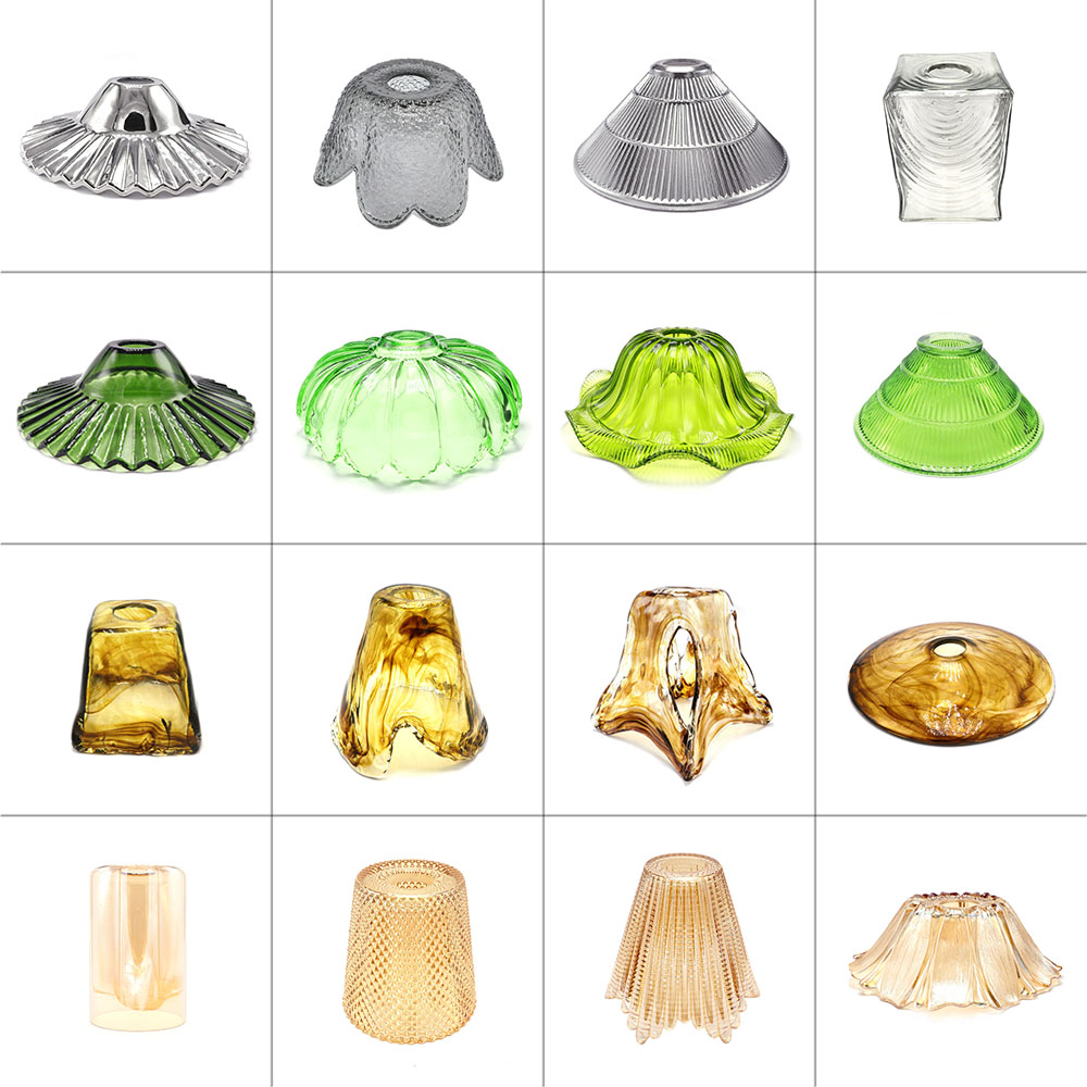 轻奢玻璃灯罩咖啡色DIY吊灯罩