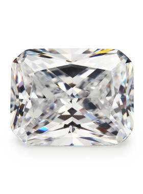 4x6--13x18mm 5A长方形倒角宝石 白色透明锆石裸石 首饰DIY配件