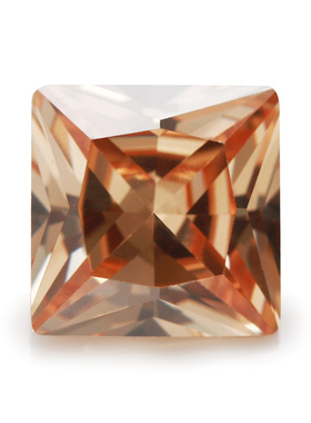 1.5x1.5mm--10x10mm 5A 梧州人造宝石 正方直角 香槟色锆石裸石